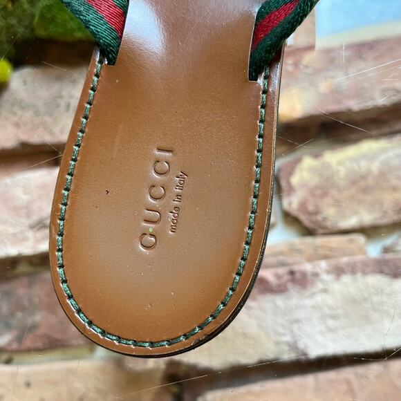 GUCCI Web Stripe Thong Sandals SZ39(9US) - Picture 6 of 7